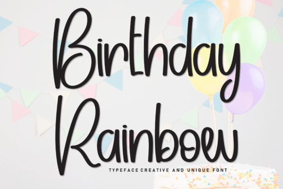 Birthday Rainbow: A Display Font for Memorable Web Design