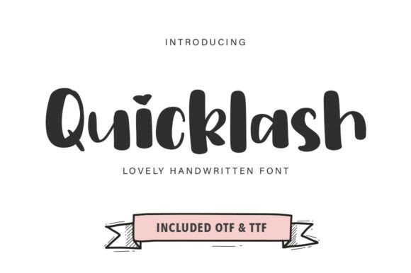 Quicklash: A Bold Handwritten Typeface for Editorial Impact