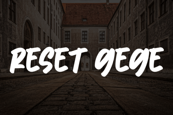 Reset Gege: An Energetic Display Font for Digital Branding